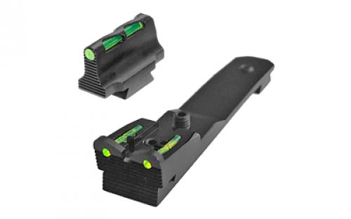 Hi-Viz Sight Set, Fiber Optic Sights, Fits Henry H009/H009AW, Fixed Sights, Green Rear, Green, Red, and White LightPipes for Front HHVS620
