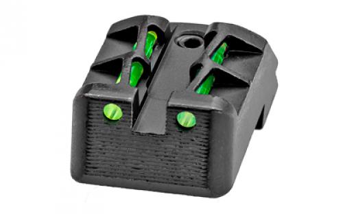 Hi-Viz LiteWave, Fits Kimber 1911 with Fixed Rear Sight Except Micro and Solo, Green LitePipe KBLW11