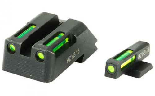 Hi-Viz LiteWave H3 Tritium/Litepipe Night Sights, Fits 1911s, Green Front and Rear KBN321
