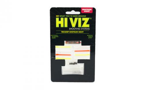 Hi-Viz TriComp Interchangeable Front Sight, Fits Most Vent Ribbed Shotguns with Removeable Front Bead, 6 LitePipes, Rear Sight in Green, with Tri-Comp PM2003