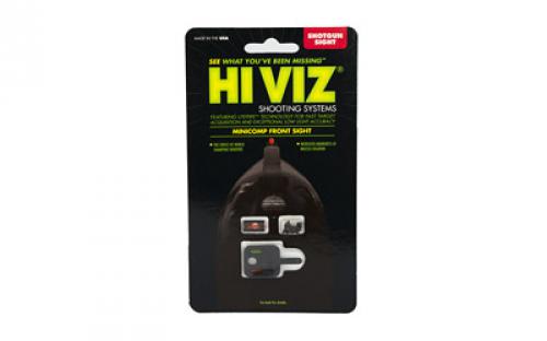 Hi-Viz Mini-Comp Sight, Fits Most Vent Ribbed Shotguns With Removable Front-Only Bead, 3 Colors (Red/Green/Orange) PM2011