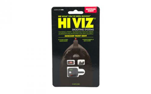 Hi-Viz Mini-Comp Sight, Fits Most Vent Ribbed Shotguns With Removable Front-Only Bead, 3 Colors (Red/Green/Orange) PM2011