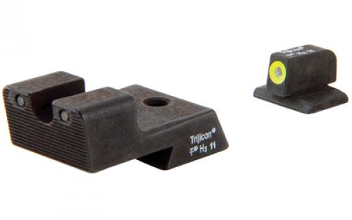 Trijicon HD Tritium Sight, Fits Colt Novak Style 1911 Models, Yellow Outline CA128Y-600529
