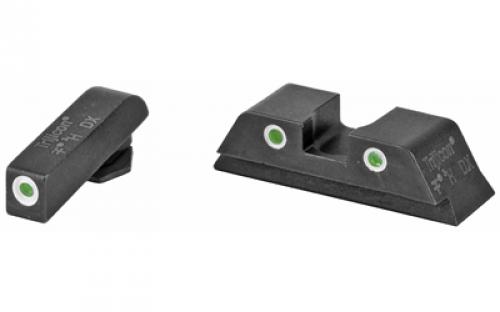 Trijicon Tritium Night Sight, Fits Glock 17,19,26,27,33,34, Green/Green, 3 Dot GL01-600210