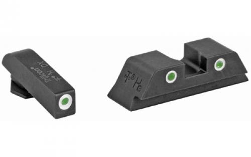 Trijicon Tritium Night Sight, Fits Glock 17,19,26,27,33,34, Green/Green, 3 Dot GL01-600210