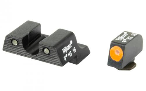 Trijicon HD Night Sight, Fits Glock 42, 43, 43X, and 48, Excludes MOS Models, Orange Outline GL113-C-600785