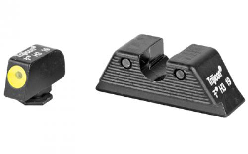 Trijicon HD Tritium Night Sights, Yellow Front Outline. Fits Glock MOS 17/19/26/27/33/34 GL114-C-601088