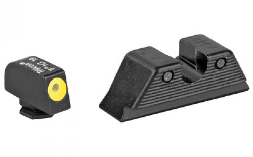 Trijicon HD Tritium Night Sights, Yellow Front Outline. Fits Glock MOS 17/19/26/27/33/34 GL114-C-601088