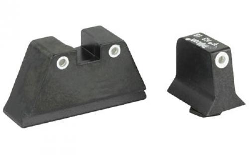 Trijicon Suppressor Height Night Sights, Fits Glock 17/19/22/23/26/27/31/32/33/34/35/37/38/39, Black, Tritium Front/Rear, Green 3 Dot GL201-C-600649