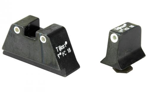 Trijicon Suppressor Sight Height, Green Front Sight with Orange Rear Lamps, Fits Glock 17/19/22/23/26/27/31/32/33/34/35/37/38/39, Black GL201-C-600650