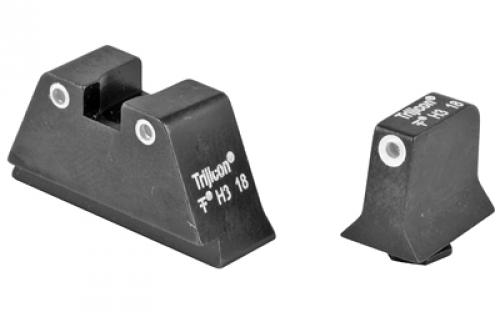 Trijicon Bright & Tough, Sight, Suppressor Height, Green Front with Yellow Rear, Fits Glock 17/19/22/23/26/27/31/32/33/34/35/37/38/39, Black GL201-C-600651