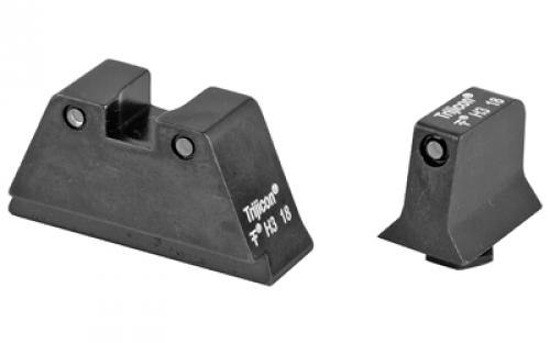 Trijicon Bright & Tough, Sight, Suppressor Set, Fits Glock 20,21,29,30 and 41 (including S and SF variants), Black Front/Black Rear with Green Lamps GL204-C-600698