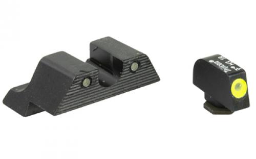 Trijicon HD XR Night Sight Set, 3 Dot Green Tritium With Yellow Front Outline, Fits Glock 17/19/26/27/33/34 GL601-C-600835