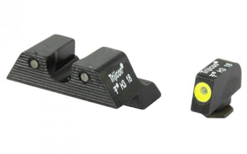 Trijicon HD XR Night Sight Set, 3 Dot Green Tritium With Yellow Front Outline, Fits Glock 17/19/26/27/33/34 GL601-C-600835