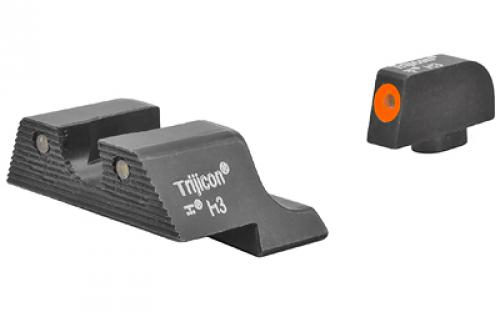 Trijicon HD XR Night Sight Set, 3 Dot Green Tritium With Orange Front Outline, Fits Glock 17/19/26/27/33/34 GL601-C-600836