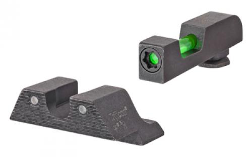 Trijicon DI Tritium/Fiber Optic Night Sights, Fits Glock 17,19,22,23,34,35,45, Does Not Fit MOS Models, Includes 2 Green Fiber Replacement Pieces and T10 Torque L-Key GL801-C-601102