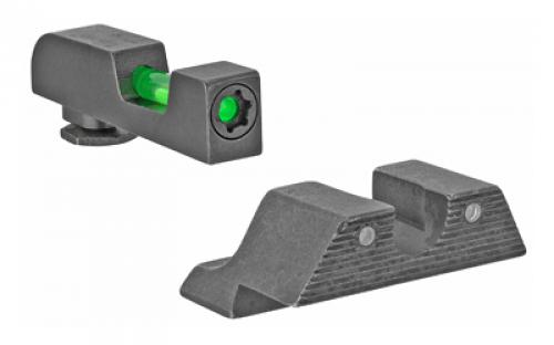 Trijicon DI Tritium/Fiber Optic Night Sights, Fits Glock 17,19,22,23,34,35,45, Does Not Fit MOS Models, Includes 2 Green Fiber Replacement Pieces and T10 Torque L-Key GL801-C-601102