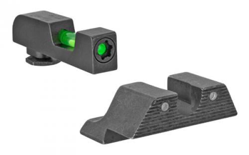 Trijicon DI Tritium/Fiber Optic Night Sights, Fits Glock 42/43/43X/48, Includes 2 Green Fiber Replacement Pieces and T10 Torque L-Key GL813-C-601106