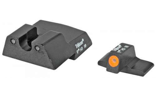 Trijicon HD Night Sights, Fits H&K .45C, .45C Tactical, P30, P30L, and VP9 models, Not compatible with Optics Ready VP9, Orange Front Outline, Front/Rear HK110O-600601