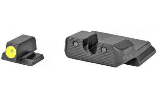 Trijicon HD Tritium Night Sight, Fits S&W M&P Shield, Yellow Outline SA139-C-600721