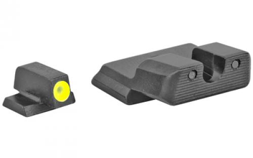 Trijicon HD Tritium Night Sight, Fits S&W M&P Shield, Yellow Outline SA139-C-600721
