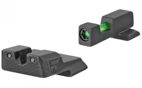 Trijicon DI Tritium/Fiber Optic Night Sights, Fits S&W M&P 9/40/SD9VE/SD40VE, Includes 2 Green Fiber Replacement Pieces and T10 Torque L-Key SA837-C-601108
