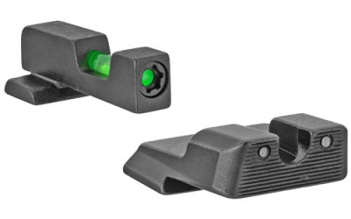 Trijicon DI Tritium/Fiber Optic Night Sights, Fits S&W M&P 9/40/SD9VE/SD40VE, Includes 2 Green Fiber Replacement Pieces and T10 Torque L-Key SA837-C-601108