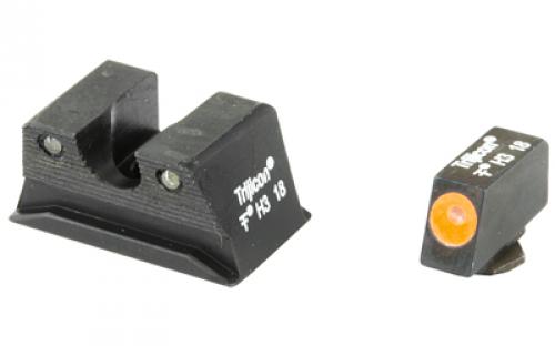 Trijicon HD Night Sights, Fits Walther PPS, Orange Front, 3 Dot Green, Tritium WP102-C-600743