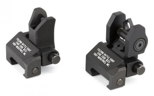 Troy BattleSight Micro, Front and Rear Sight, Di-Optic Aperture, Picatinny, Black Finish SSIG-MCM-SSBT-00