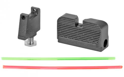 Taran Tactical Innovation Ultimate Fiber Optic Sight Set, Fits Glock MOS Standard Height, Black Finish GSSF-002