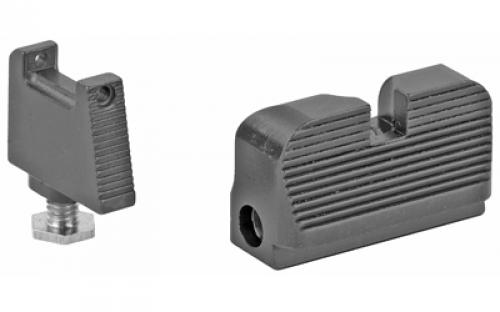 Taran Tactical Innovation Ultimate Fiber Optic Sight Set, Fits Glock MOS Co-Witness Height, Black Finish GSSF-003