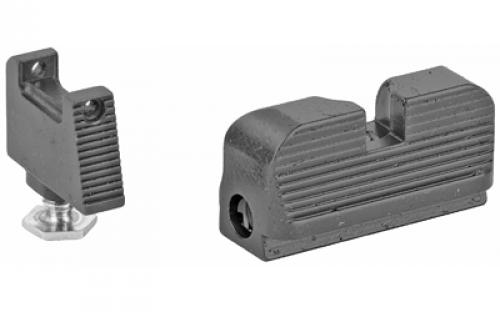 Taran Tactical Innovation Ultimate Fiber Optic Sight Set, Fits Glock RMR Cut Co-Witness Height, Black Finish GSSF-004