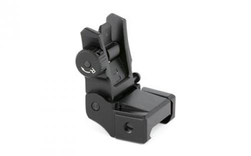 Leapers, Inc. - UTG Sight, Flip-Up Rear Sight, Low Profile, Fits Picatinny, with Dual Aiming Aperture, Black Finish MNT-955