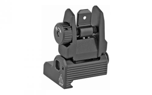 Leapers, Inc. - UTG Accu-Sync Spring-loaded AR15 Flip-up Rear Sight, Black MNT-957