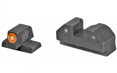 XS Sights R3D Night Sights, Orange Front Dot, Fits Canik TP9SF, TP9SFX, TP9SF Elite, TP9 Elite SC and Current Production TP9SA CK-R002P-6N