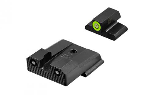 XS Sights R3D, 2.0, Tritium Night Sight, For HK VP9, Standard Height, Green Front Outline, Green Tritium Front/Rear HK-R201P-6G