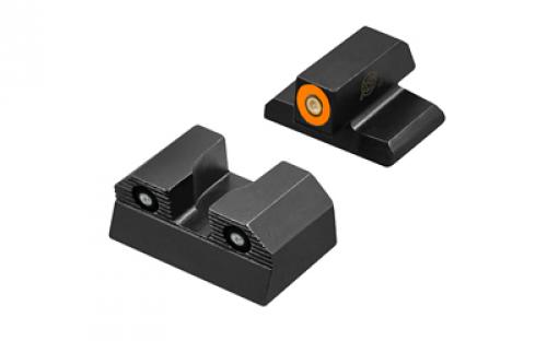 XS Sights R3D, 2.0, Tritium Night Sight, For HK VP9, Standard Height, Orange Front Outline, Green Tritium Front/Rear HK-R201P-6N