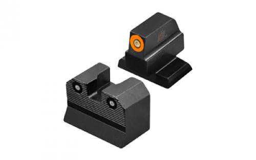 XS Sights R3D, 2.0, Tritium Night Sight, For HK VP9, Suppressor Height, Orange Front Outline, Green Tritium Front/Rear HK-R202P-6N