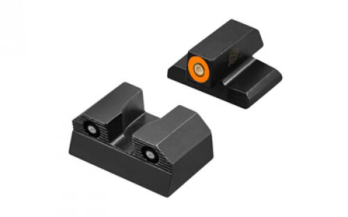 XS Sights R3D, 2.0, Tritium Night Sight, For HK P30, Standard Height, Orange Front Outline, Green Tritium Front/Rear HK-R203P-6N