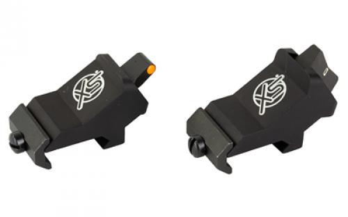 XS Sights XTI2 DXS Rifle Sights, Ember Standard Dot Orange, 45 Degree Offset for AR Rifles, Steel/Blued AR-0008-1N