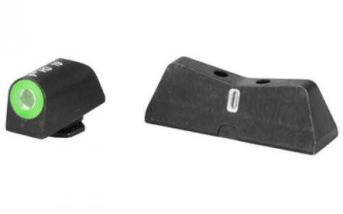 XS Sights DXT2 Standard Dot, Tritium Night Sights, Green, For Glock 17/19/22/23/24/26/27/31/32/33/34/35/36/45, Taurus G3c/GX4/New Production G3, Walther PDP GL-0009S-6G