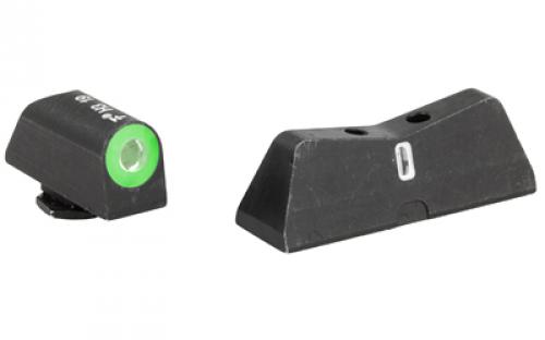 XS Sights DXT2 Standard Dot, Tritium Night Sights, Green, For Glock 17/19/22/23/24/26/27/31/32/33/34/35/36/45, Taurus G3c/GX4/New Production G3, Walther PDP GL-0009S-6G