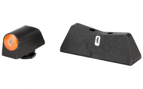 XS Sights DXT2 Big Dot Tritium Front, White Stripe Express Rear, Glk 20,21,29,30,30S,37,41, Green with Orange Outline GL-0010S-5N