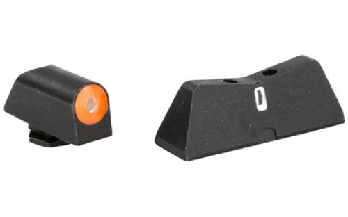 XS Sights DXT2 Big Dot Tritium Front, White Stripe Express Rear, Glk 20,21,29,30,30S,37,41, Green with Orange Outline GL-0010S-5N