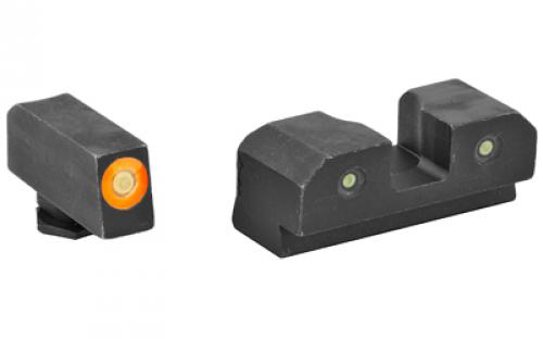 XS Sights R3D Night Sights, Orange Front Dot, Fits Glock 42, 43, 43X, 48, Steel/Blued GL-R014P-6N