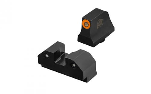 XS Sights R3D Night Sight, Suppressor Height, Orange Dot, Glock 43, 43X GL-R022P-6N