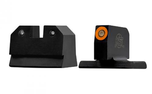 XS Sights R3D Night Sight, Suppressor Height, Orange Dot, Fits HK VP9 HK-R022P-6N