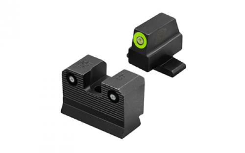 XS Sights R3D, 2.0, Tritium Night Sight, For Sig P320, P365, P225, P226, P228, P229, SP2009, SP2340, X-Macro, X-Compact, P365XL (Will not fit X or XL series where rear sight is part of or attached to the optics plate), Suppressor Height, Green Front Outline, Green Tritium Front/Rear SI-R203P-6G