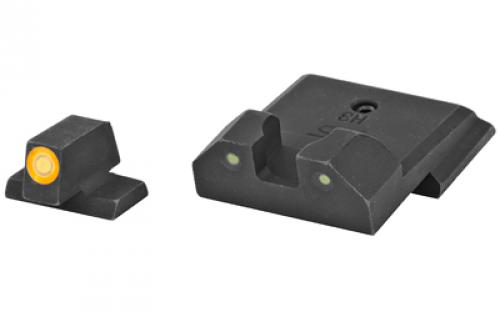 XS Sights R3D Night Sights, Orange Front Dot, Fits M&P & M2.0 Shield, Steel/Blued SW-R033S-6N
