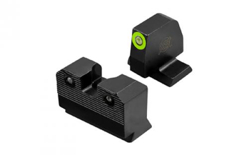 XS Sights R3D 2.0, Suppressor Height Night Sight, For S&W M&P OR Full Size & Compact, Green Front Outline, Green Tritium Front/Rear SW-R205P-6G